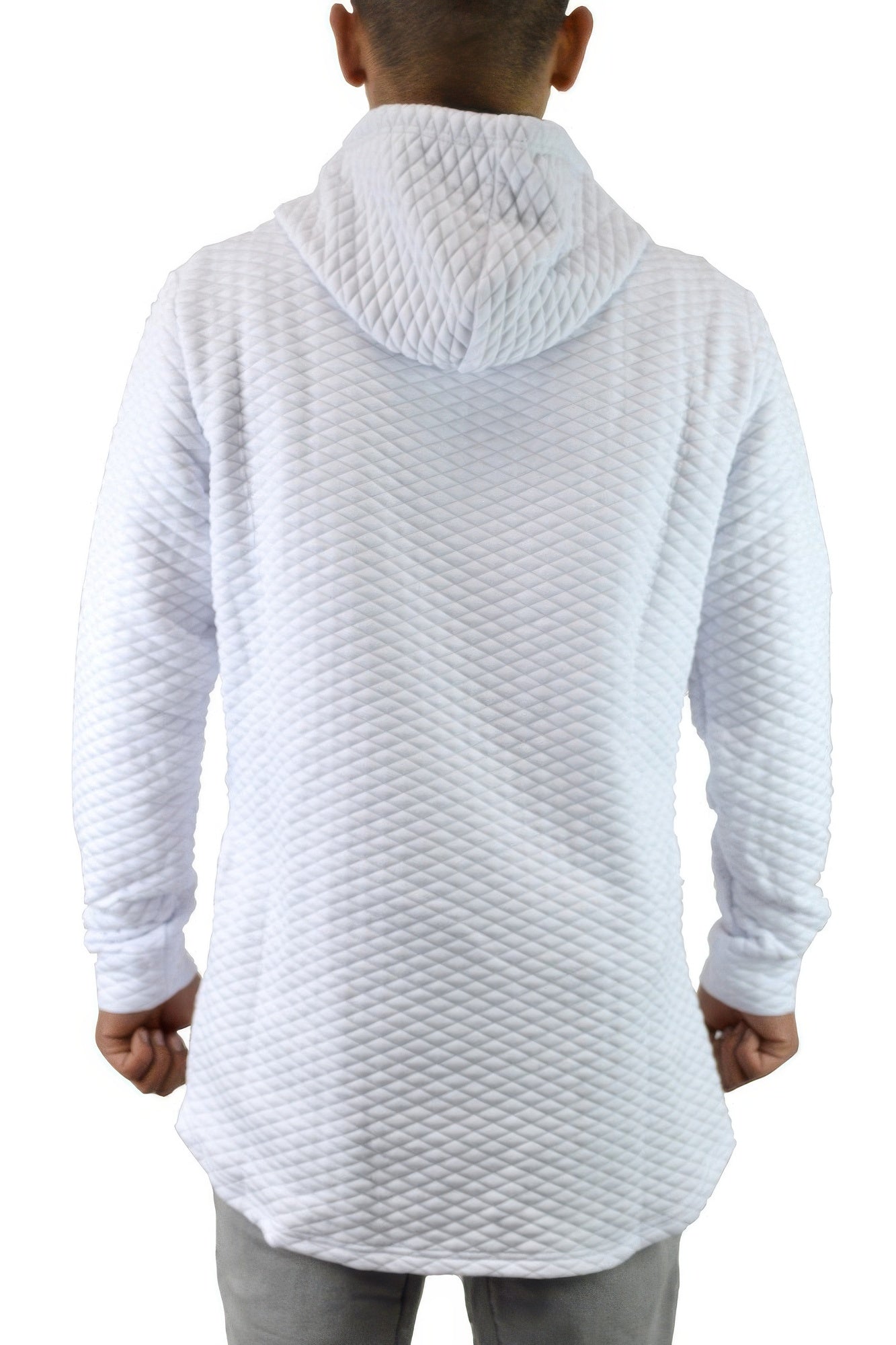 Pullover Hoodie - Quilted Drop Shoulder Men's Casual - Fashions Envy