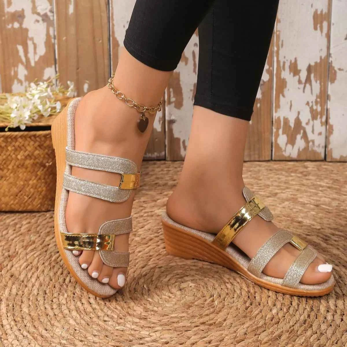 Open Toe Wedge Sandals