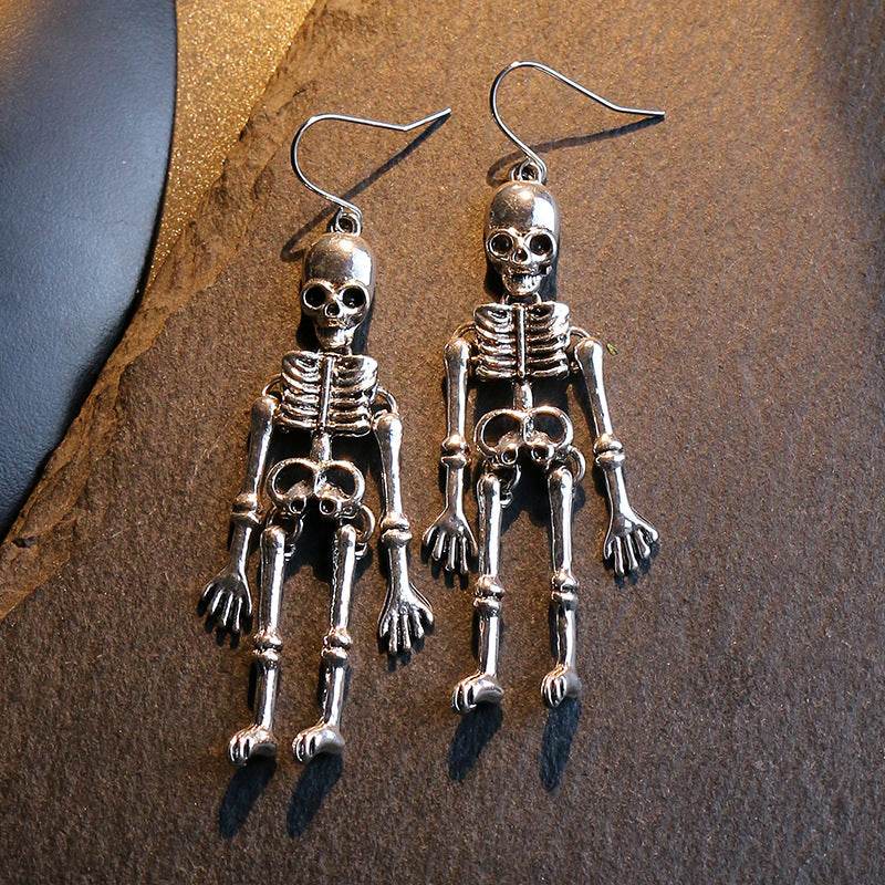 Skeleton Alloy Earrings - Fashions Envy