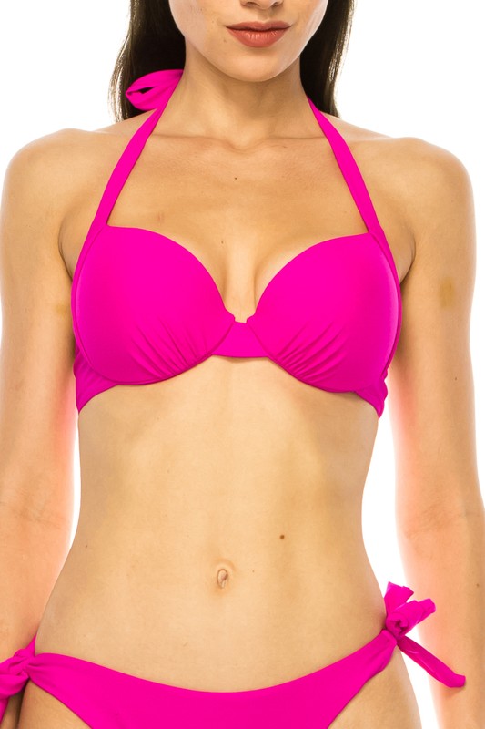 Halter Top Adjustable Straps Bikini Swimsuit
