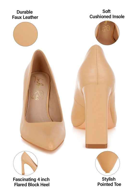 Shacarri Faux Leather Pumps