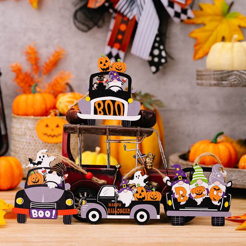 Halloween Element Car-Shape Hanging 4-Piece Widgets - Fashions Envy
