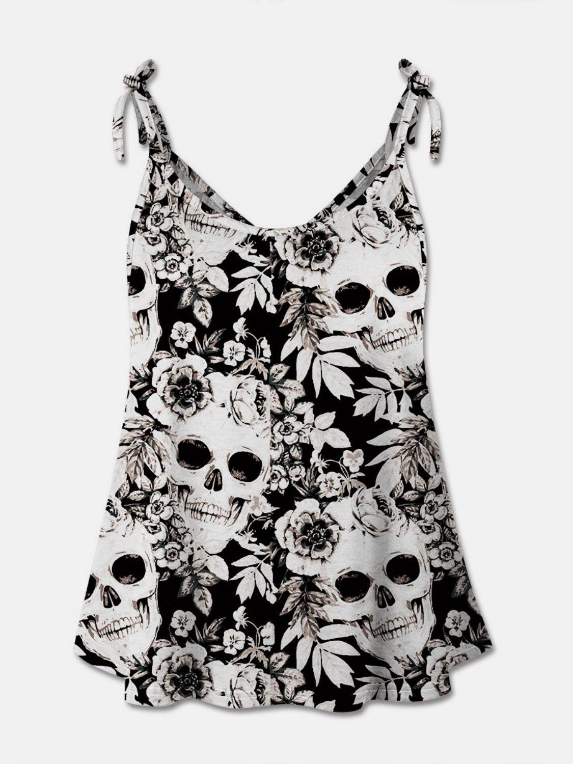 FAM-FAM Skull Print Scoop Neck Cami - Fashions Envy