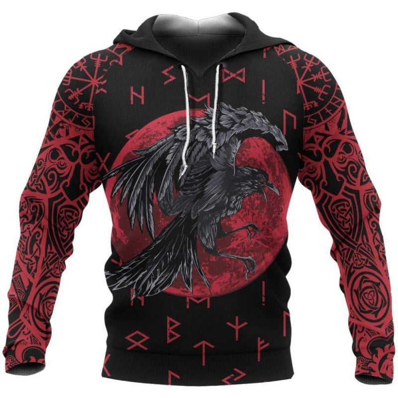 Viking Tattoo Hoodie - Anime Game Graphic Pullover