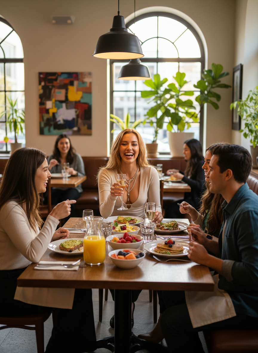 Apricot - Redhead at brunch restaurant