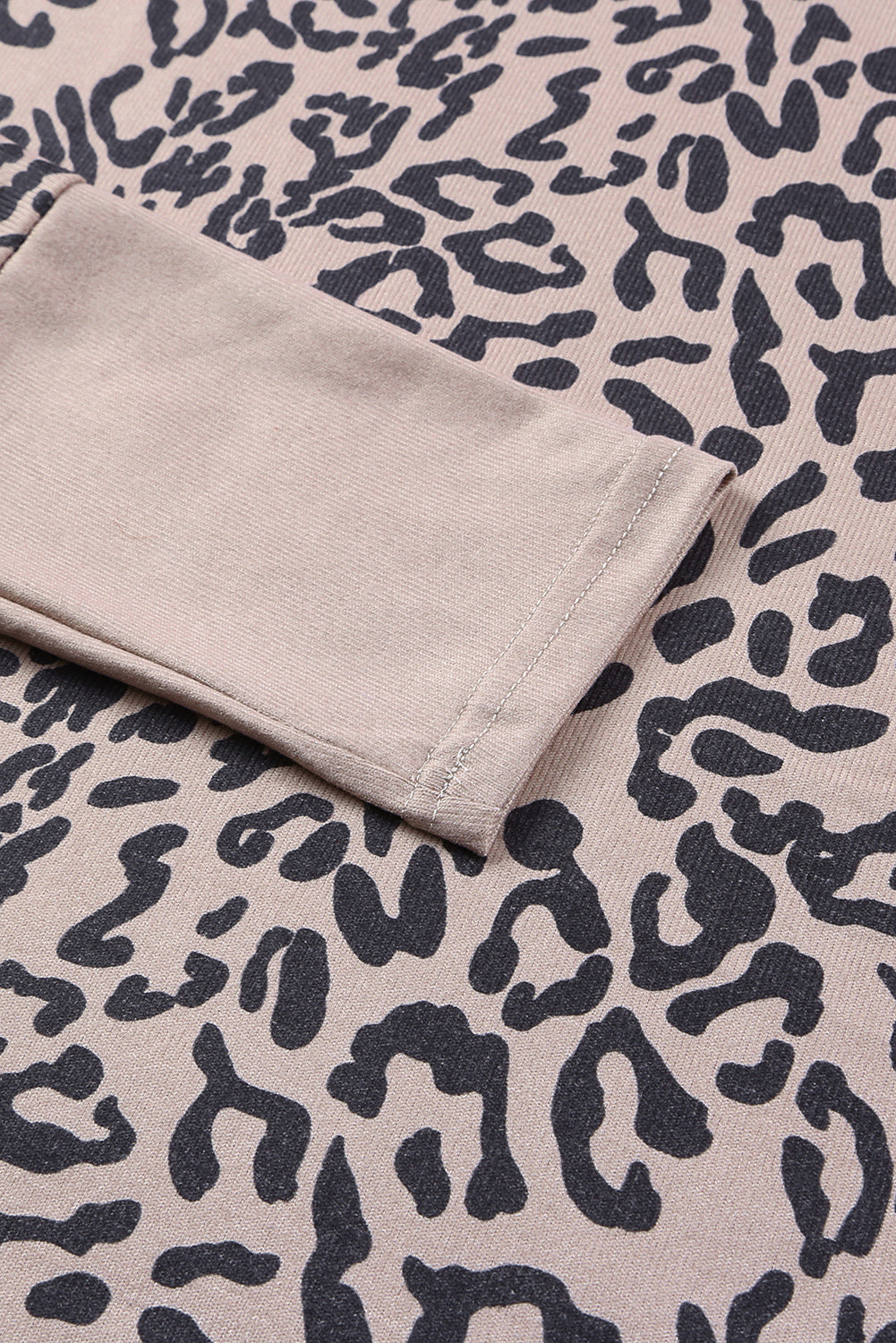 Leopard Open Front Long Sleeve Cover-Up Cardigan