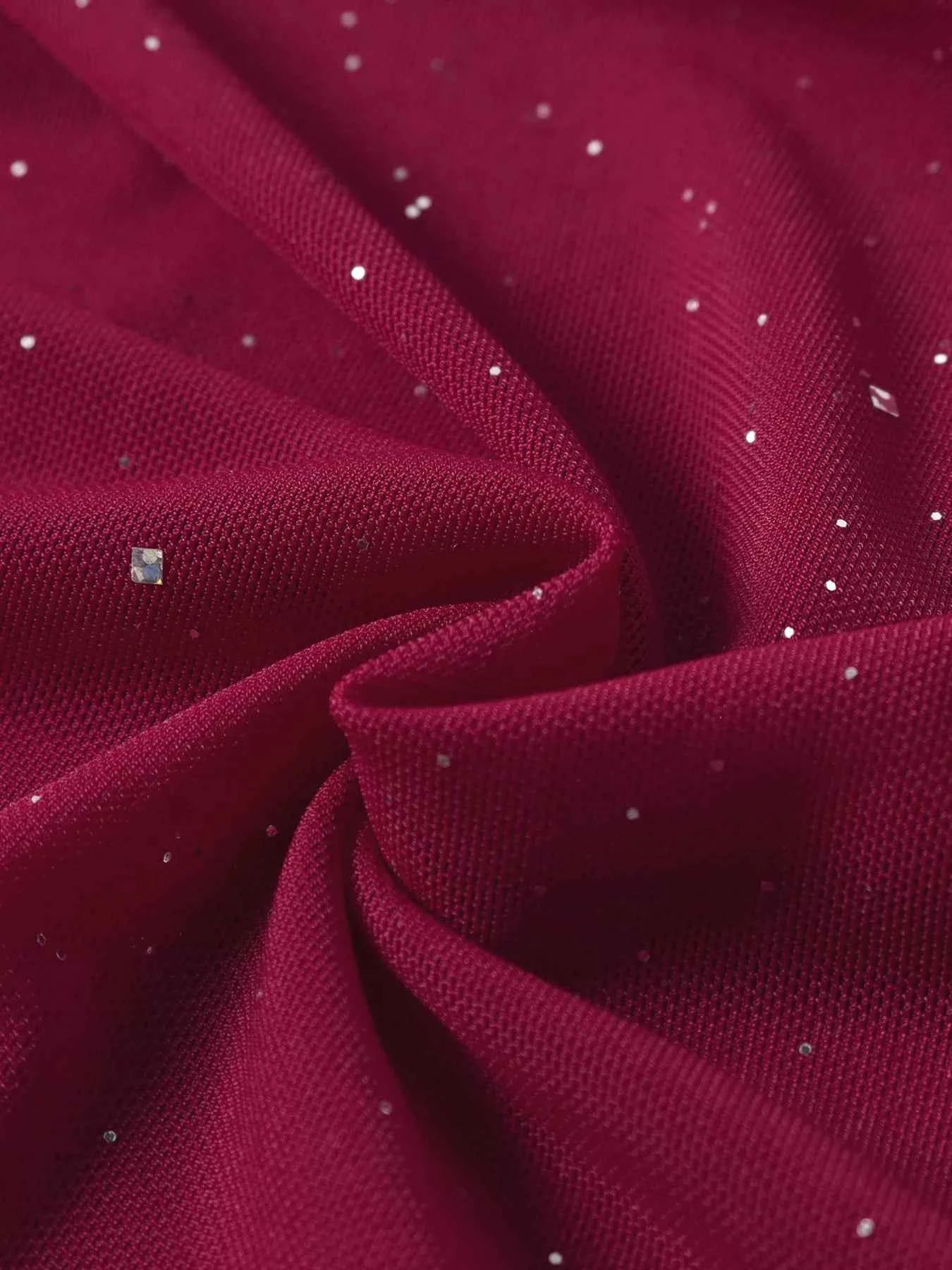 Glitter Tube Mermaid Maxi Dress