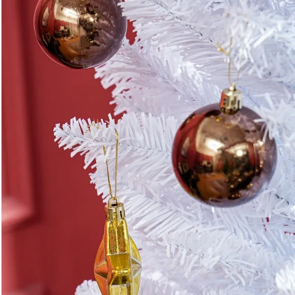 White Pencil Christmas Tree - 8 FT Slim Artificial