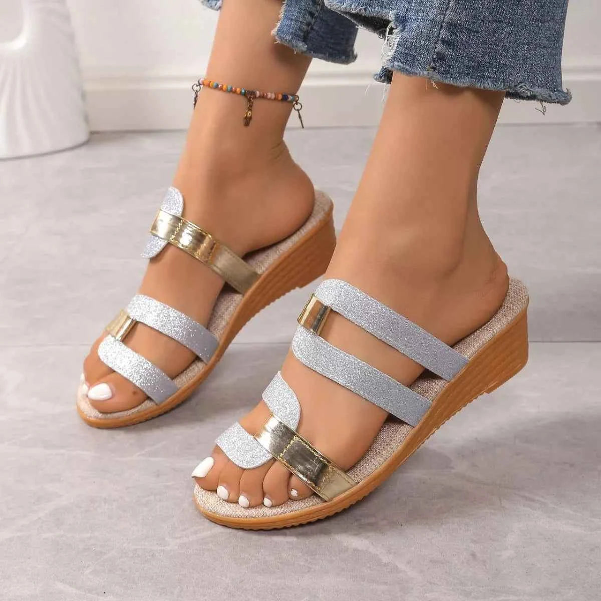 Open Toe Wedge Sandals
