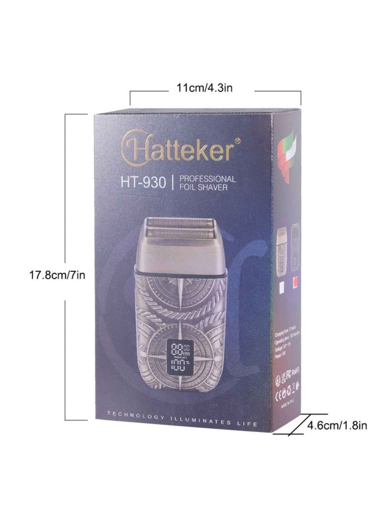 Electric Foil Shaver LED Display - Waterproof Rechargeable