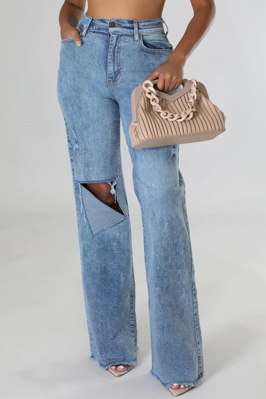 High Stretch Tyger Wide Leg Jeans