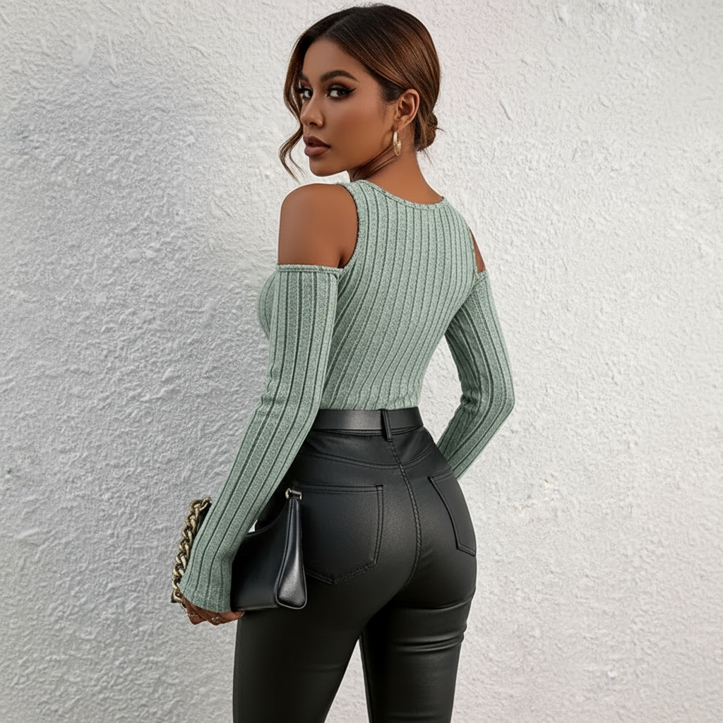 Back View - Sage Green Stylish Pose
