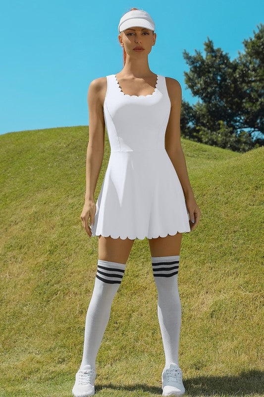 Workout Golf Tennis Dress with Shorts Pocket