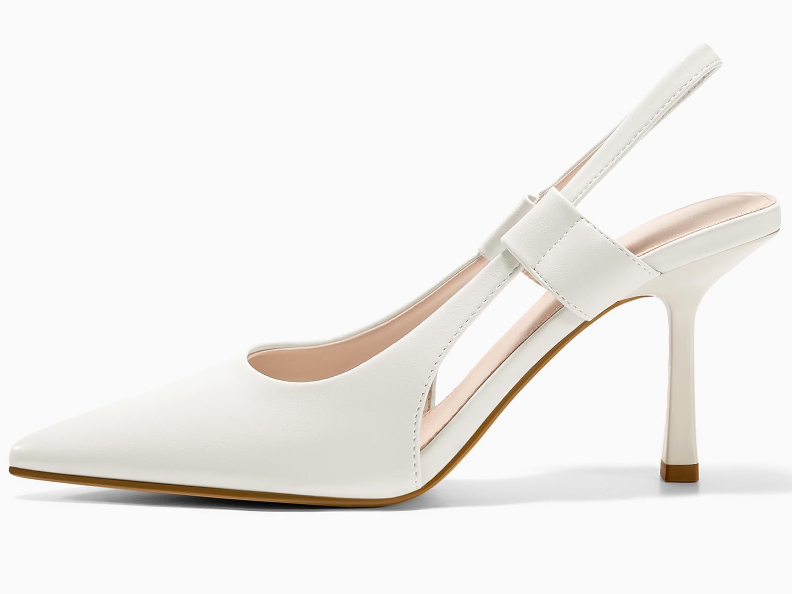 Women's Pointed Toe Slingback Kitten Heels - Party Prom Dress Shoes