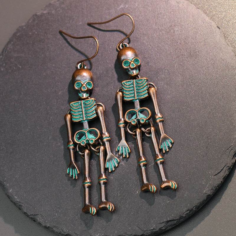 Skeleton Alloy Earrings - Fashions Envy