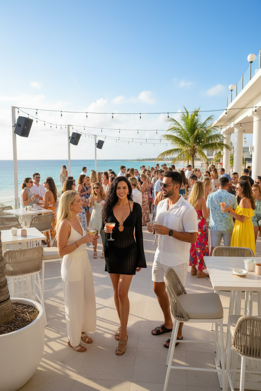 Beach club terrace lifestyle image