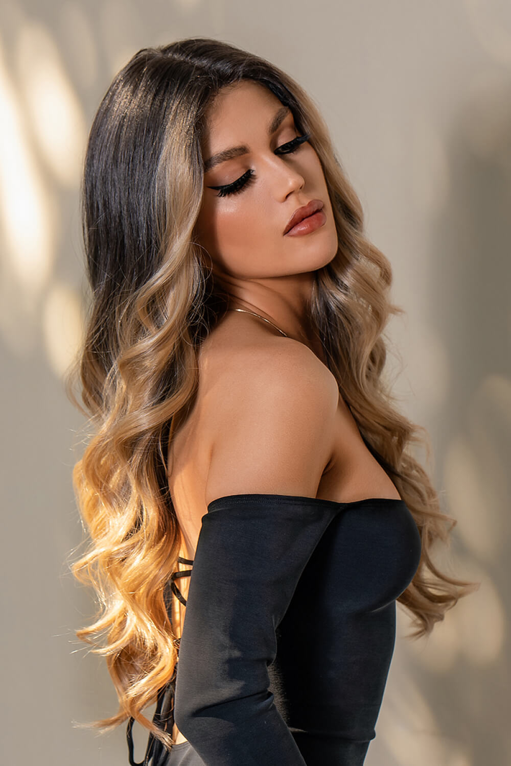 13*2" Lace Front Wigs Synthetic Long Wave 26" 150% Density - Fashions Envy