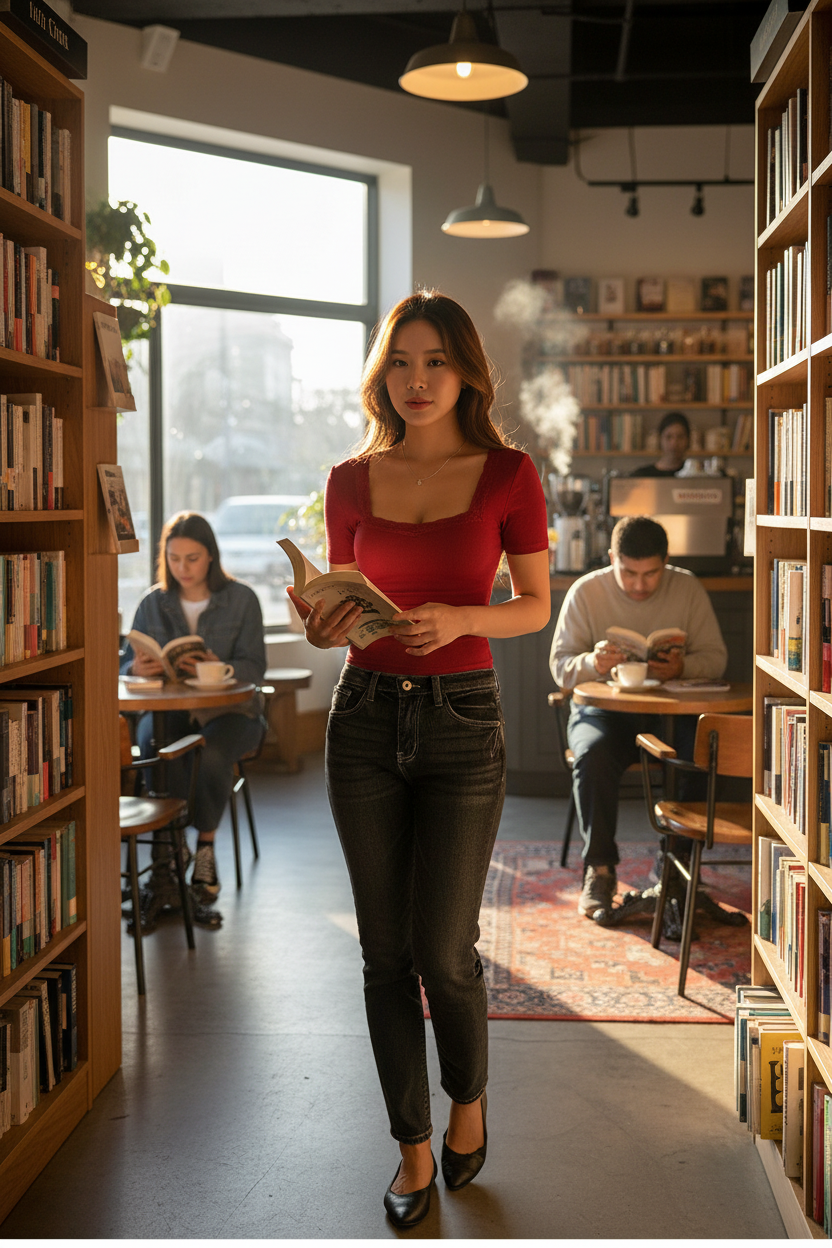 Bookstore cafe lifestyle image