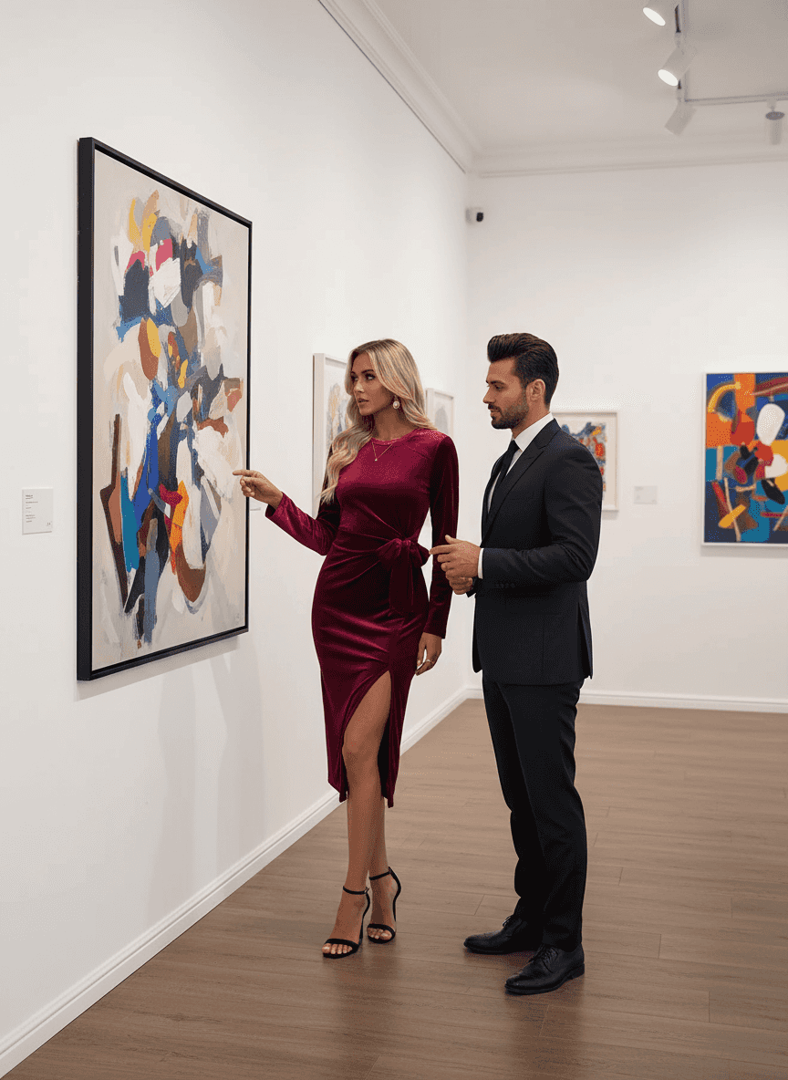 Velvet Midi Party Dress - Chic Side-Tie Style - Fashions Envy