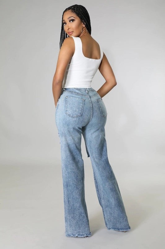 High Stretch Tyger Wide Leg Jeans