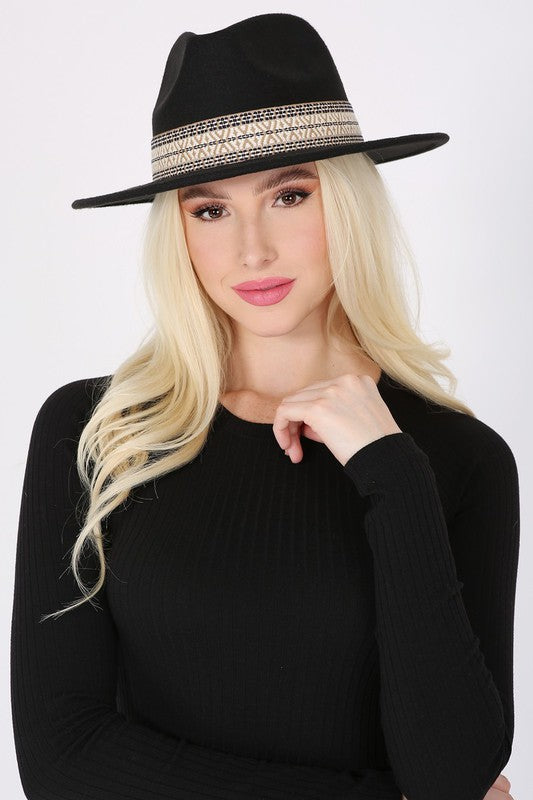 Boho Style Embroidered Classic Fedora Hat