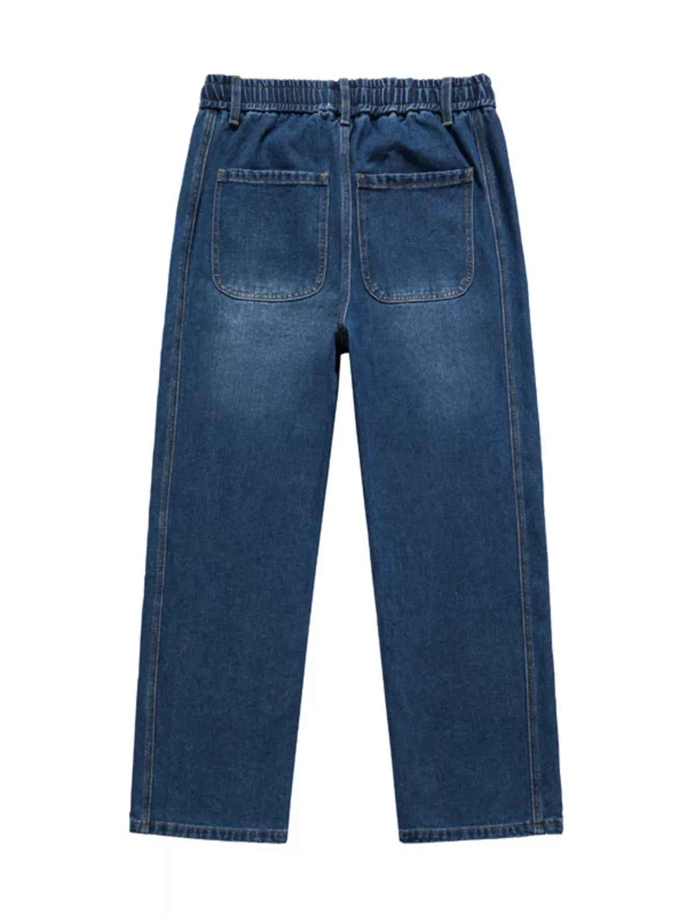 Men's Plus Size Casual Drawstring Wide-Leg Jeans