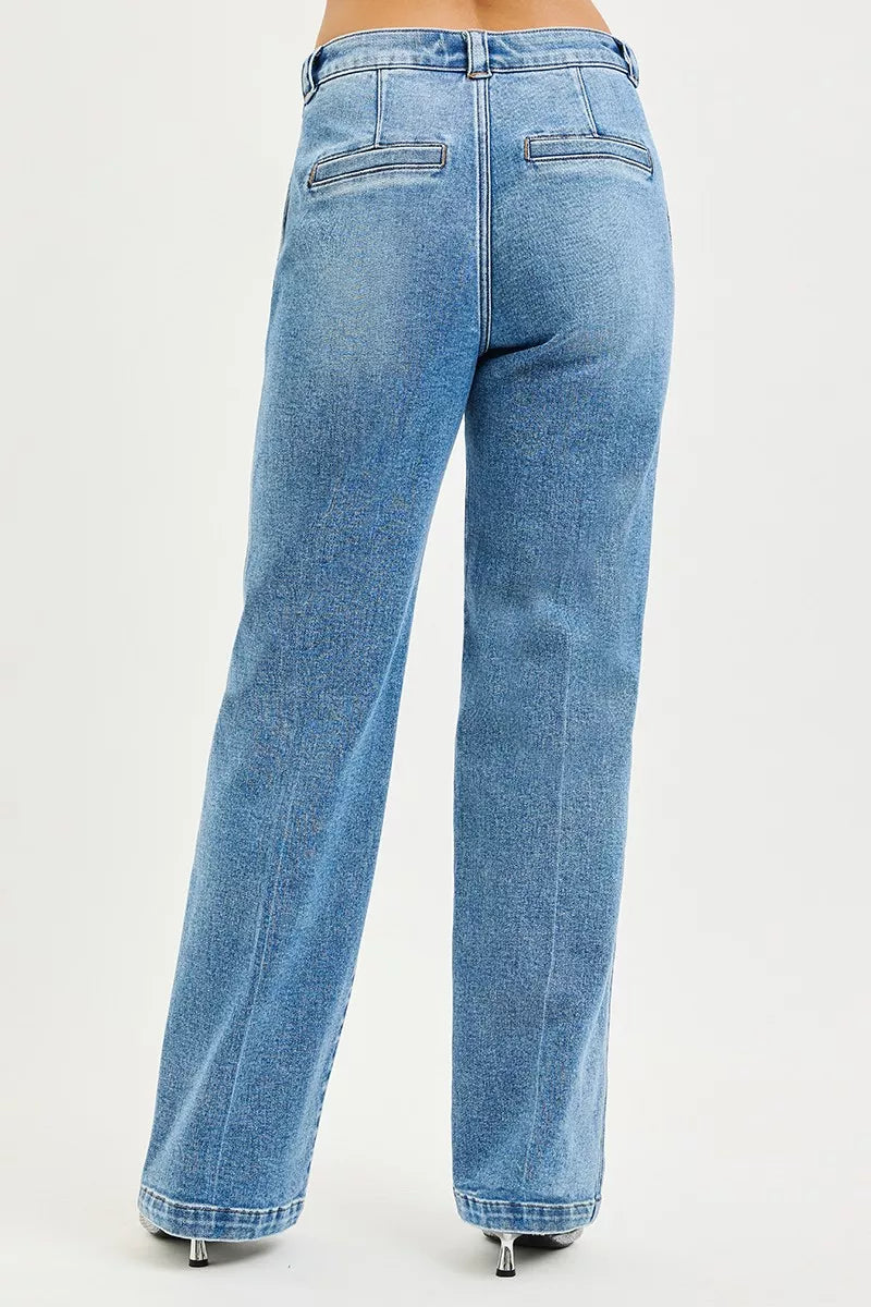RISEN Slouchy Straight Jeans - Fashions Envy