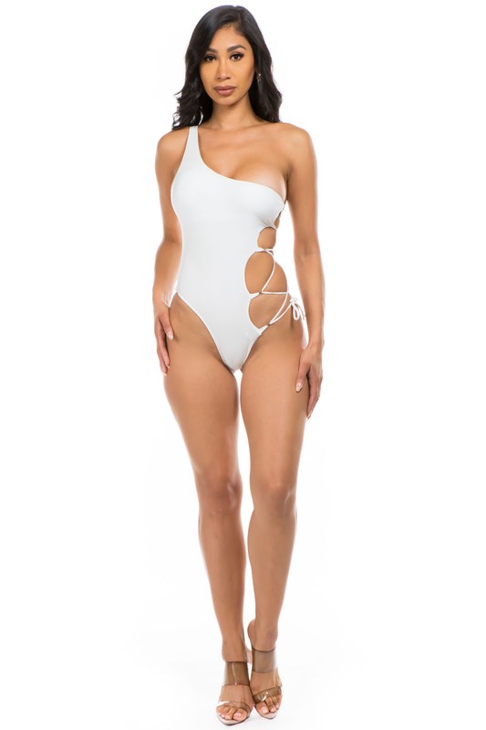 One Shoulder Sexy Cutouts One-Piece Swimsuit