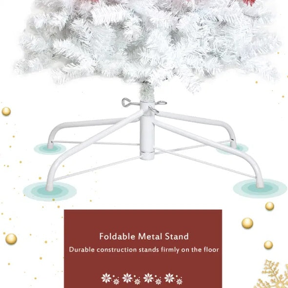 Santa Hat Christmas Tree - 6 FT Pre-Lit Artificial Fir