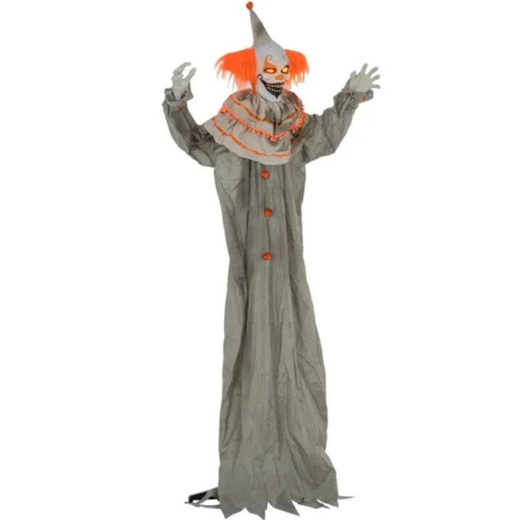 6' Tall Scary Clown Halloween Decoration - Sound Activated - Fashions Envy