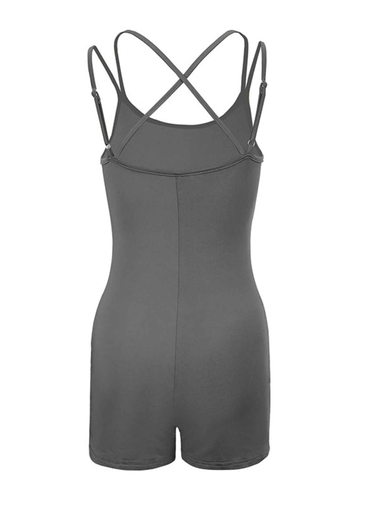Double Spaghetti Strap Active Romper