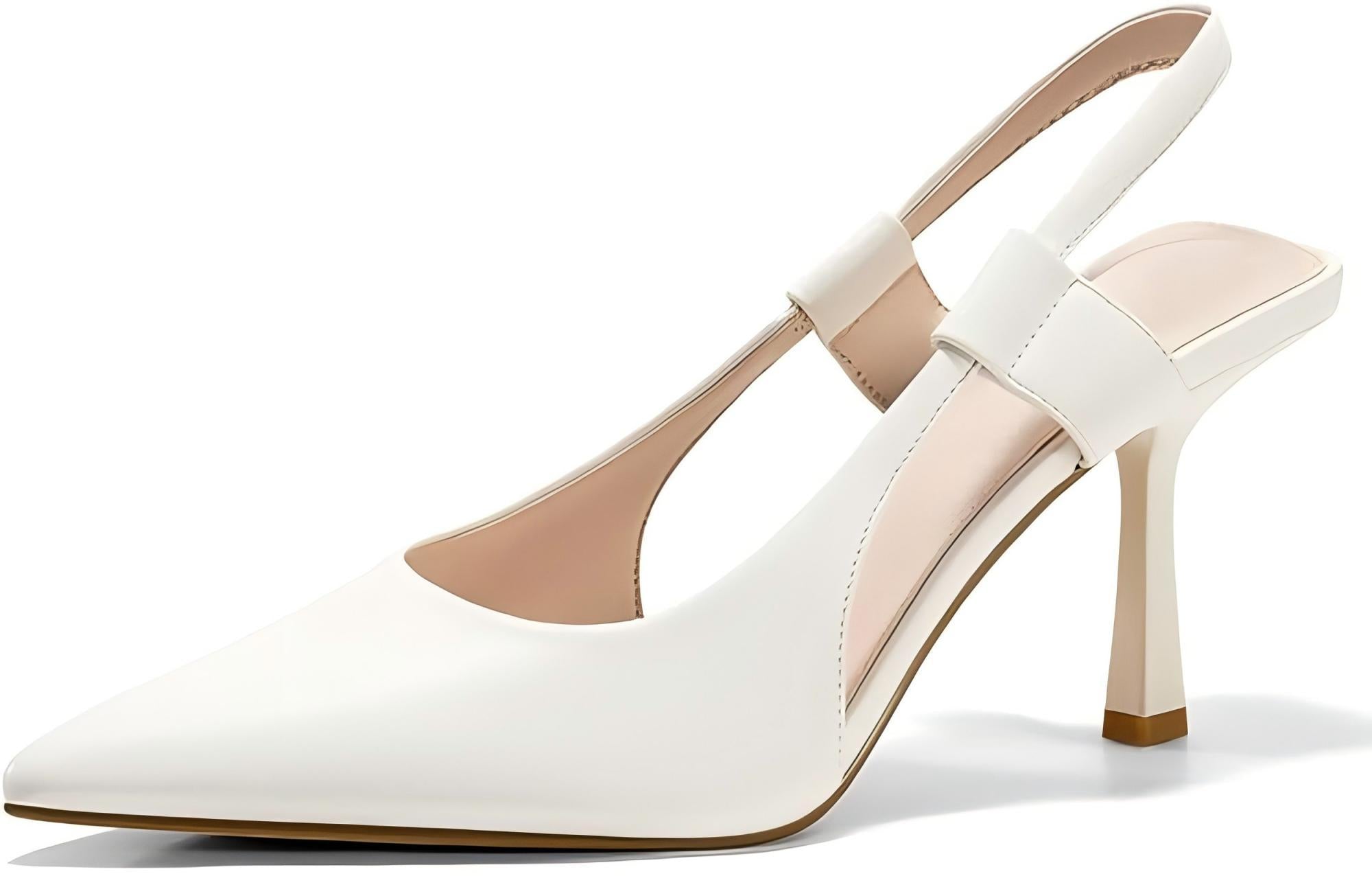 Women's Pointed Toe Slingback Kitten Heels - Party Prom Dress Shoes
