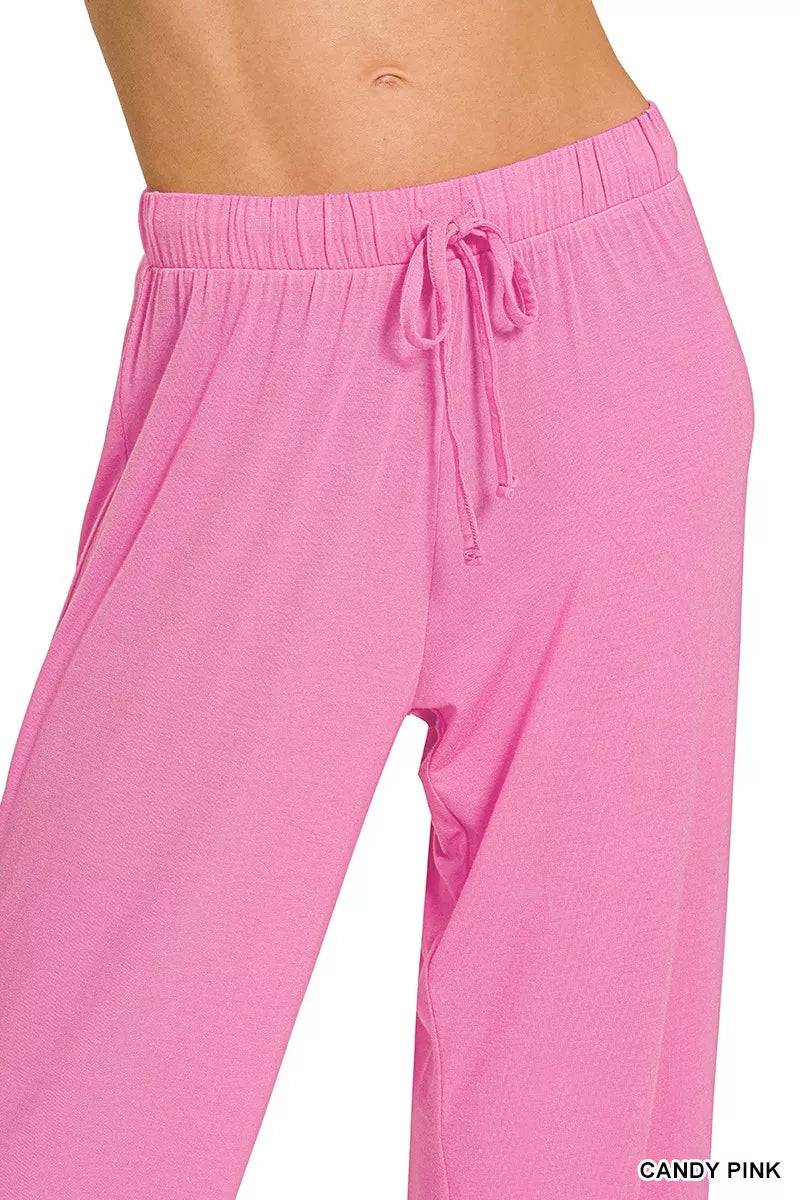 Zenana V-neck Oversized Top & Pants Set - Fashions Envy