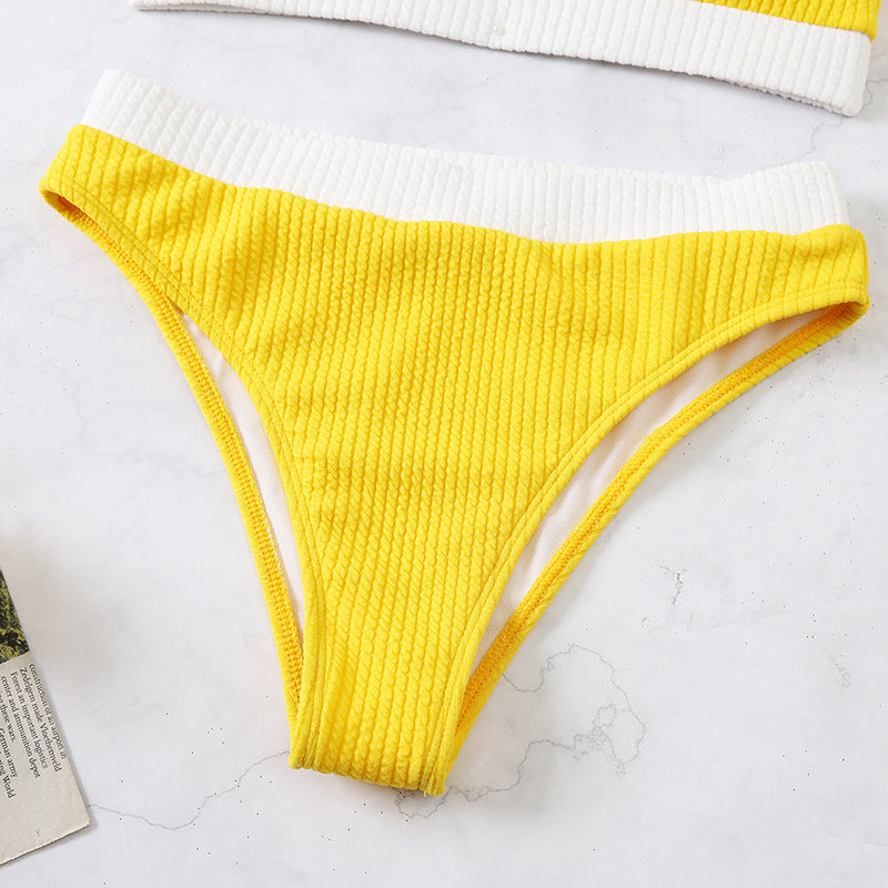 High Waist Full Coverage Halter Top Bikini Swimsuit