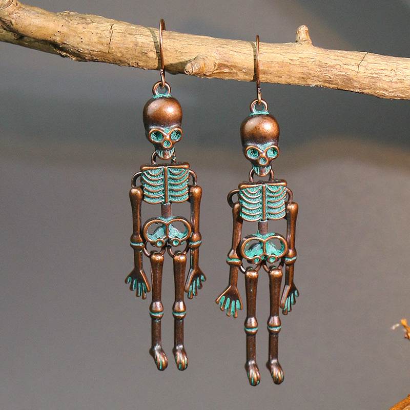 Skeleton Alloy Earrings - Fashions Envy