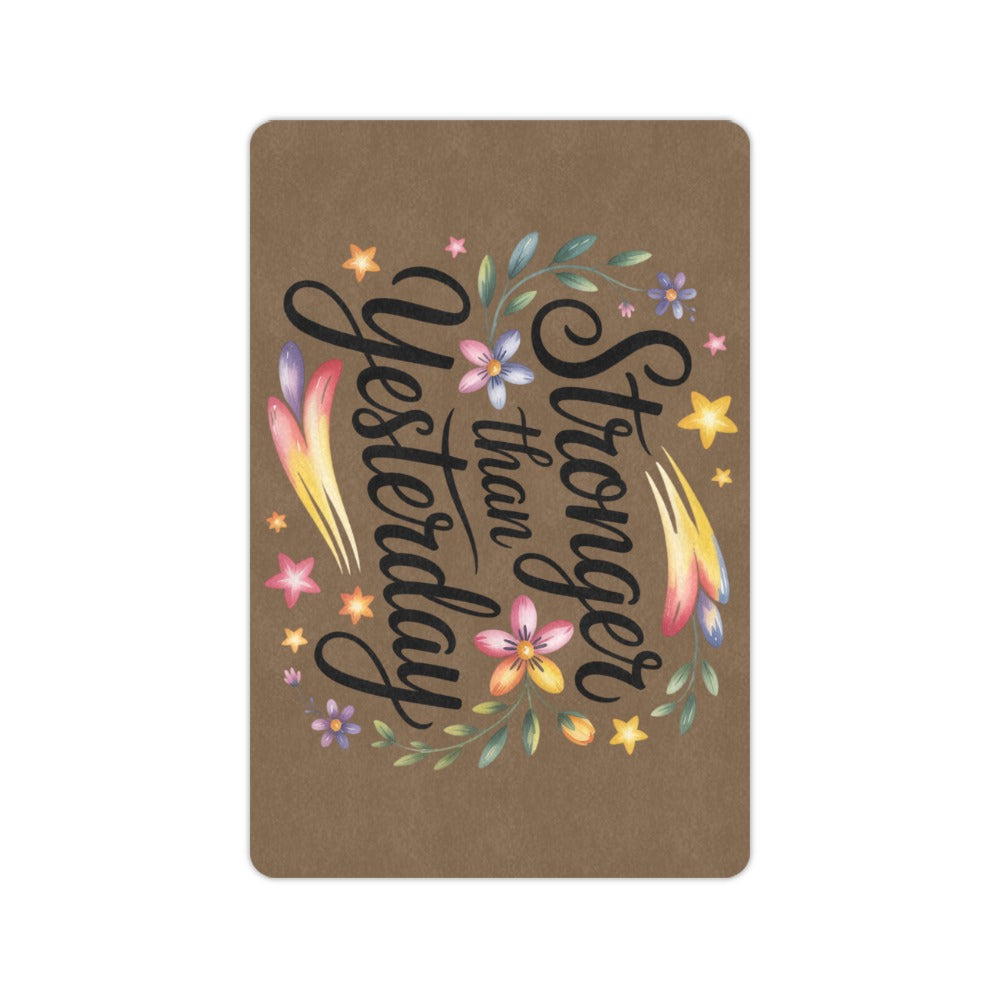 Inspirational Doormat - Stronger Than Yesterday