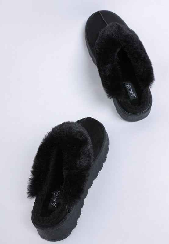 Portho Faux Fur Slip Ons