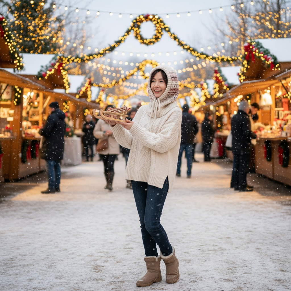 Drawstring knitted hat lifestyle 4