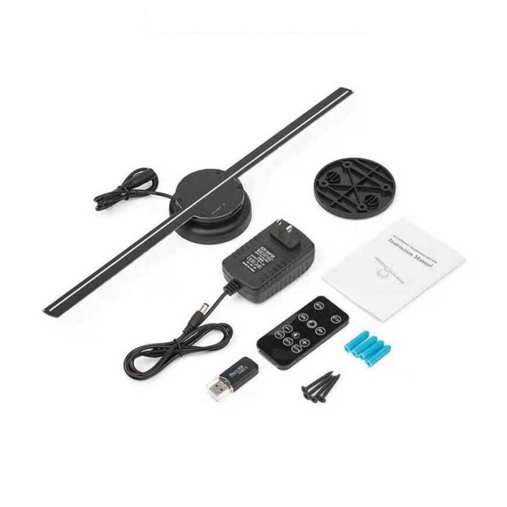 3D Hologram Fan Projector - 224 LED Naked-Eye Display for Parties
