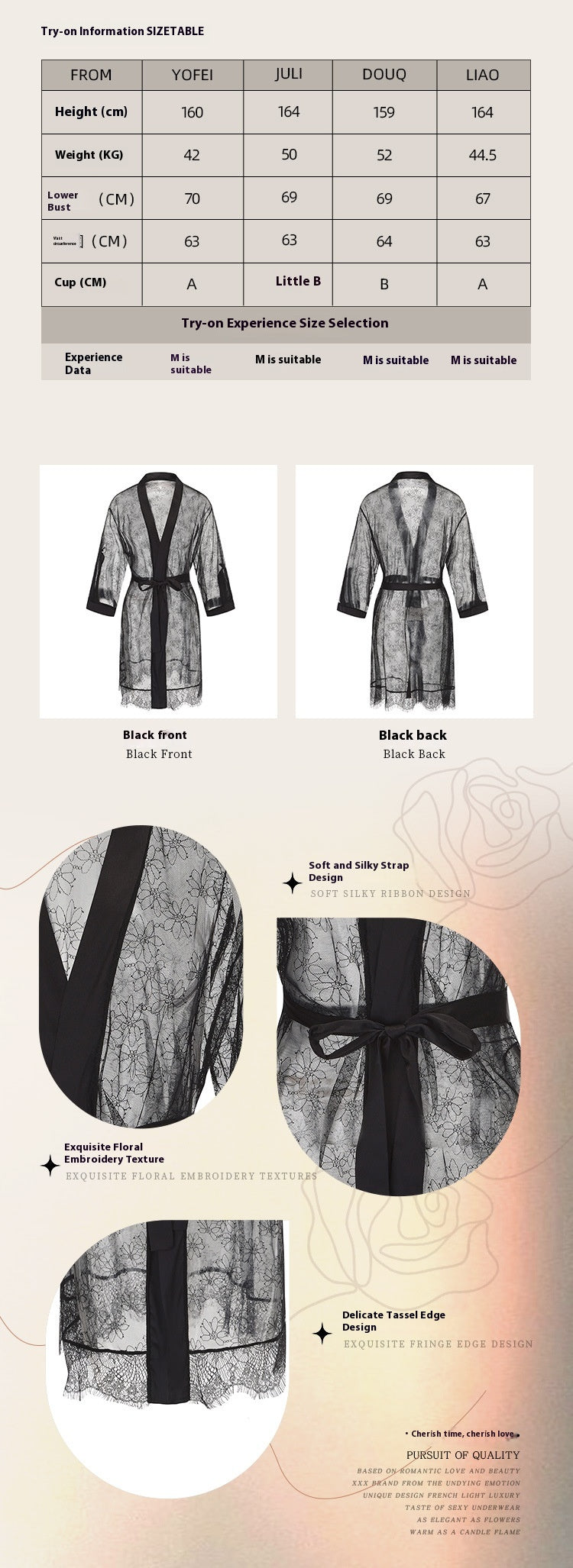French Lace Nightdress - Eyelash Lace See-Through Gown - Fashions Envy