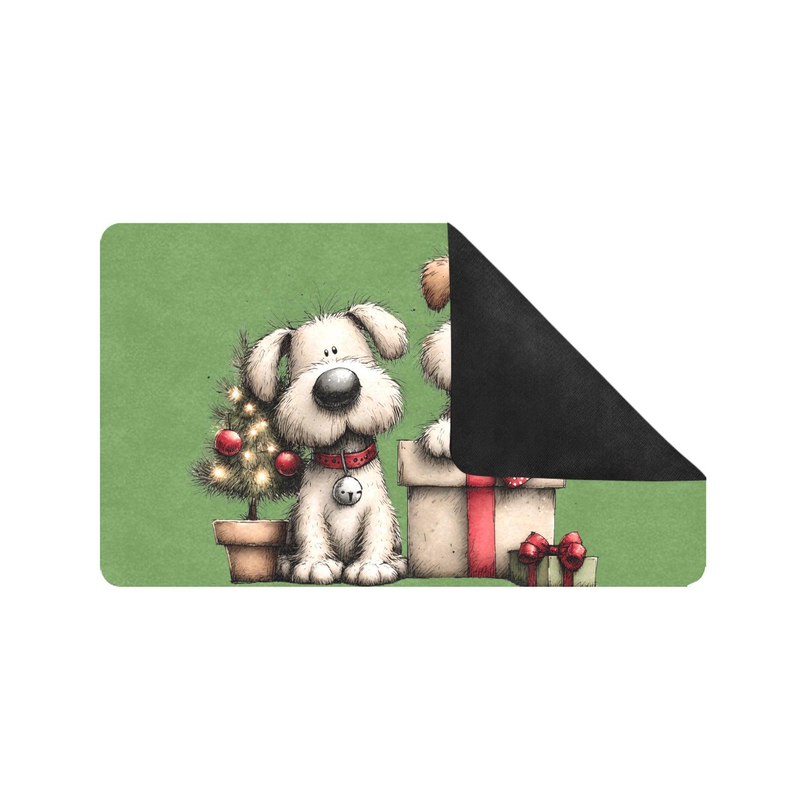 Whimsy Pups Doormat - Christmas Welcome Mat