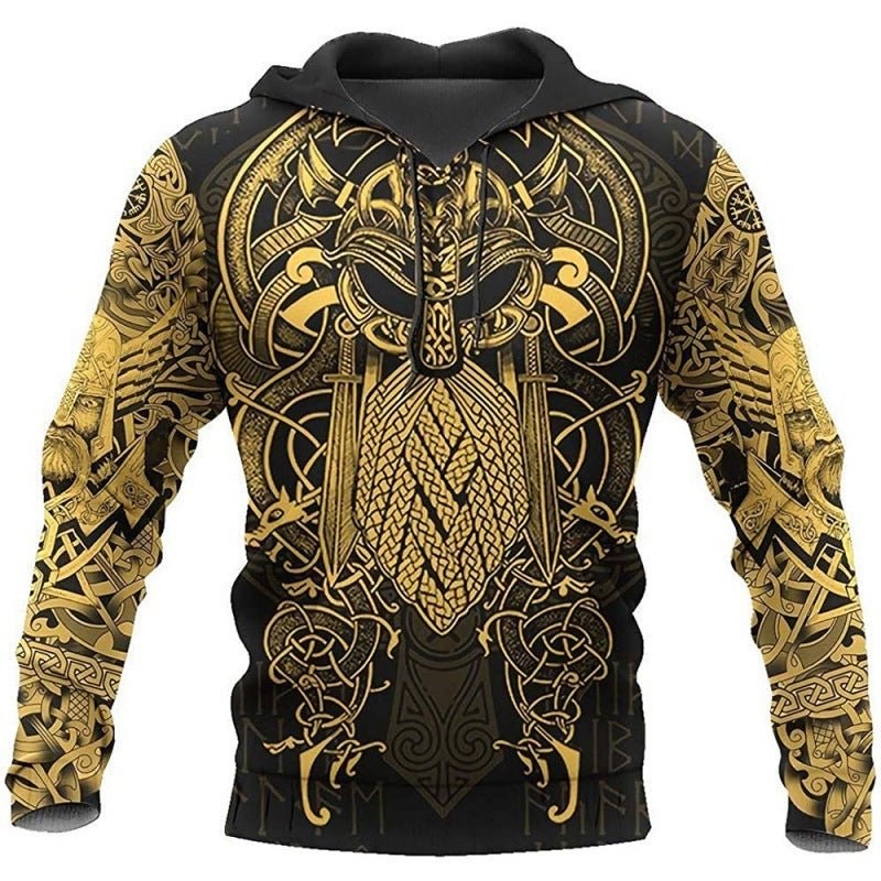 Viking Tattoo Hoodie - Anime Game Graphic Pullover