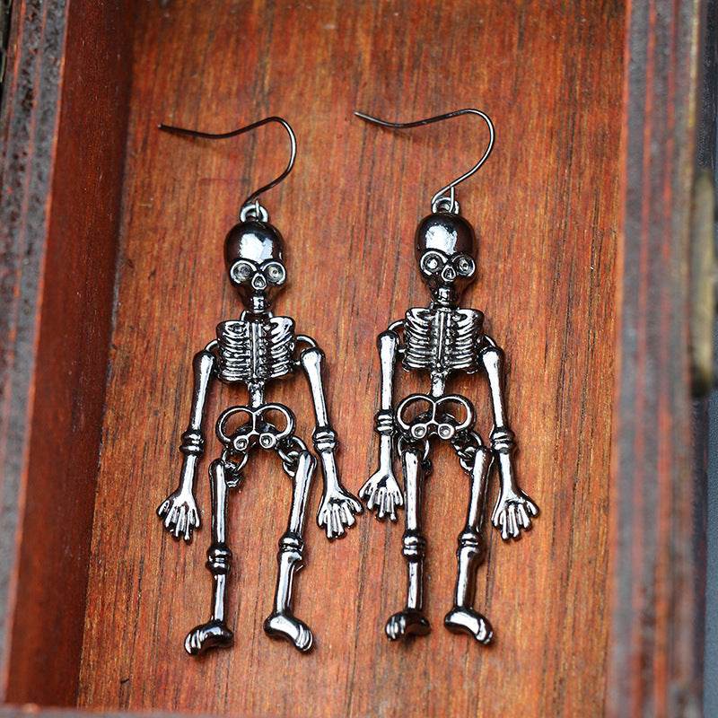 Skeleton Alloy Earrings - Fashions Envy