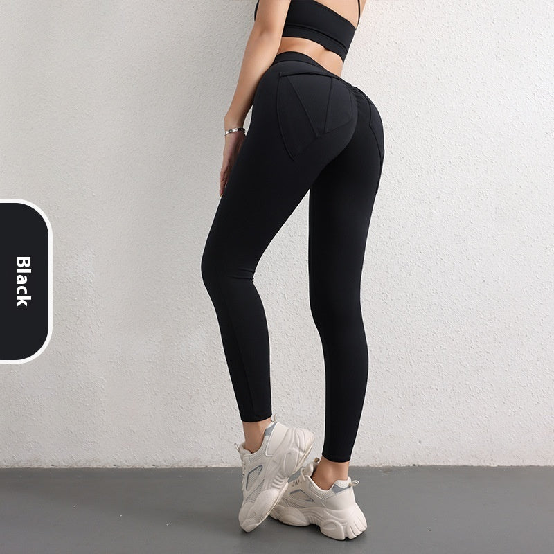 High Waist Yoga Pants - Hip Lift Design with Pockets