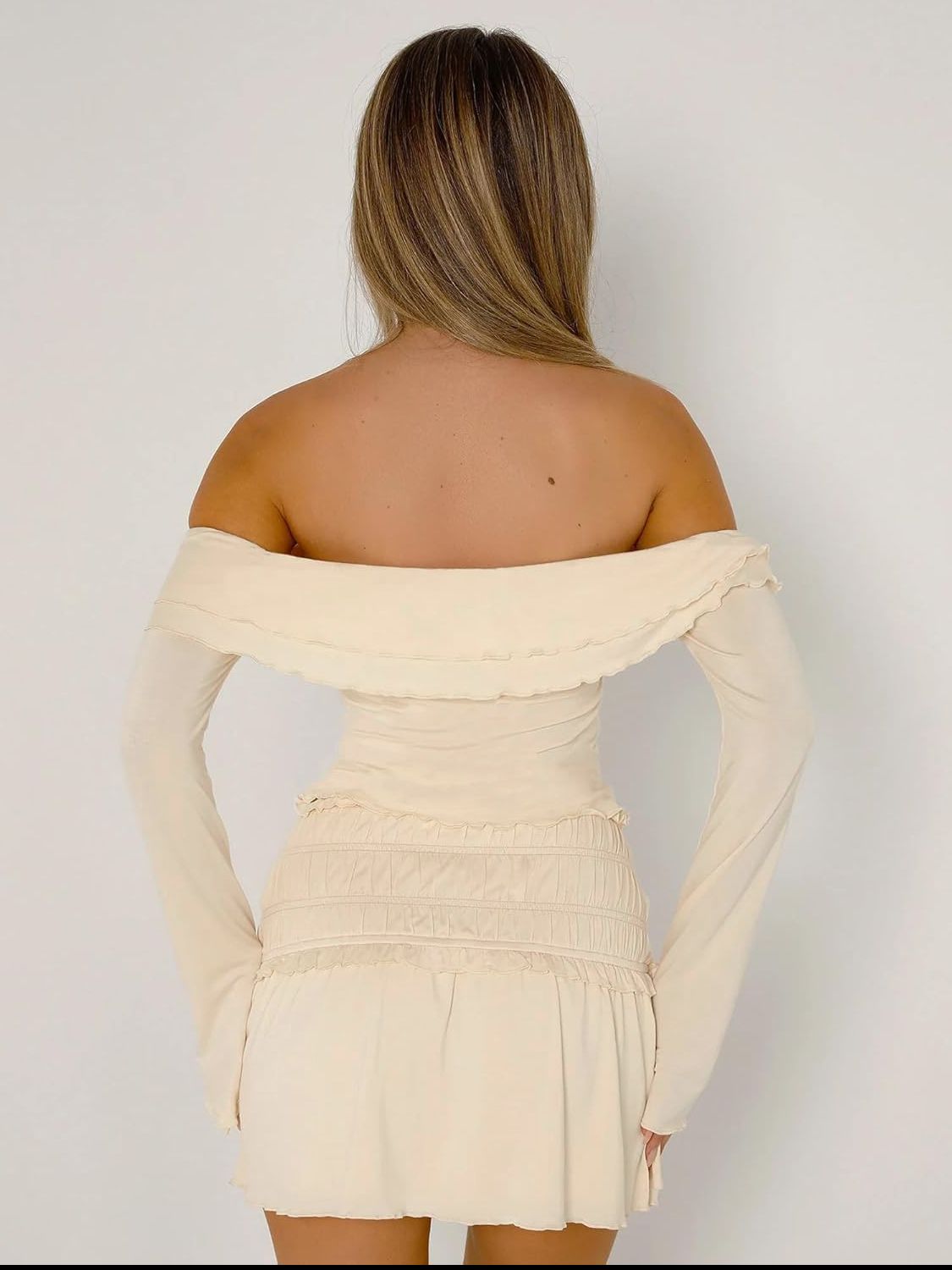 Devine Twisted Ruffled Off-Shoulder Long Sleeve T-Shirt - Fashions Envy