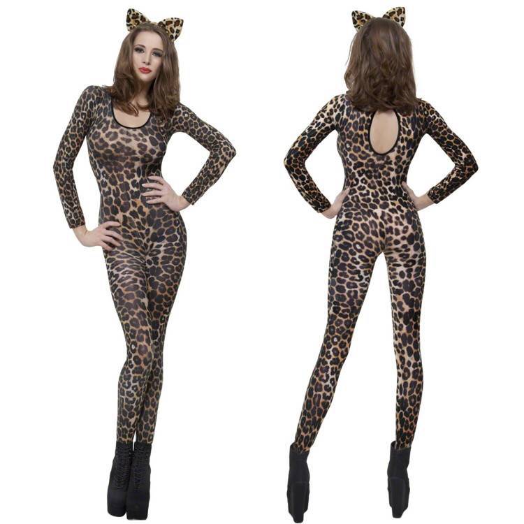 Animal Print Jumpsuit - Sexy Halloween Cosplay Costume