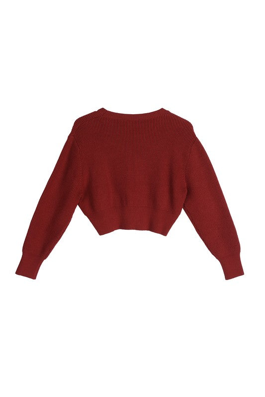 Ribbed Knit Crop Top and Skirt Set