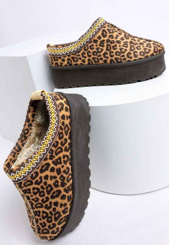 Ottawa Leopard Print Platform Classic Slip Ons
