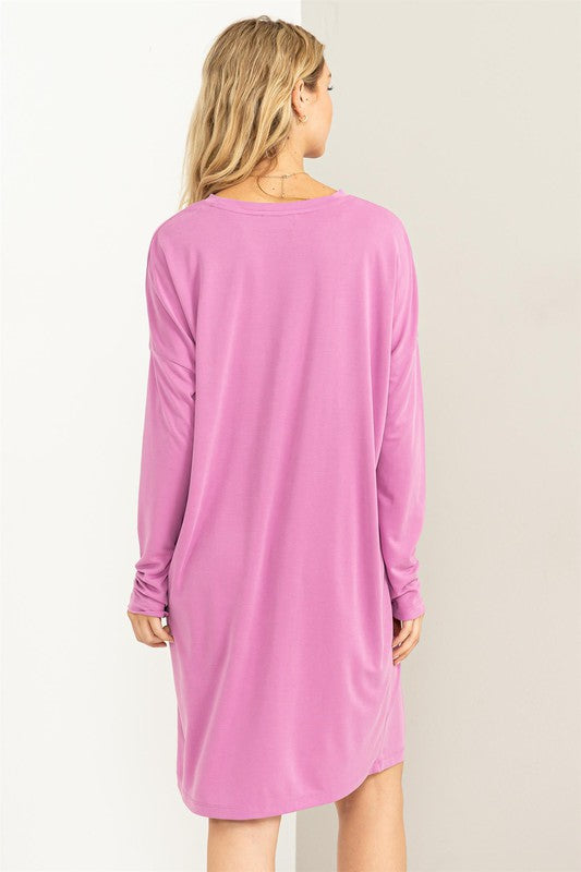 Drop Shoulders Class and Charm Oversized Midi Dress