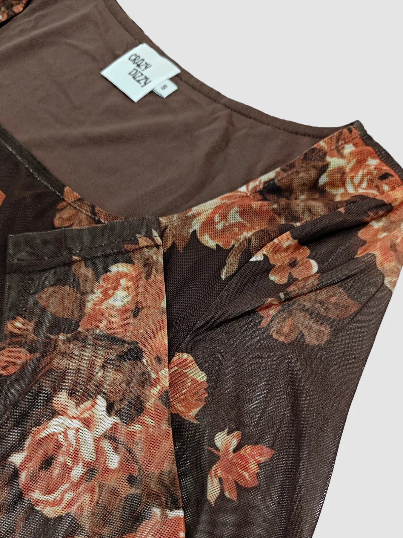 Floral Brown Skirt Matching Set featuring elegant design with rich patterns and soft fabric